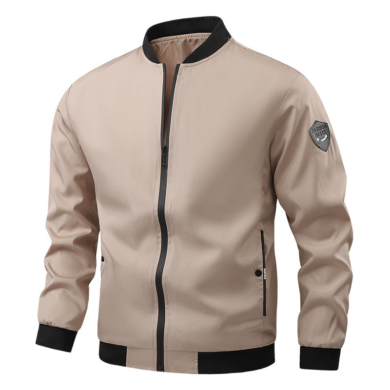 New cross-border foreign trade casual jacket men's Amazon factory direct spring and autumn casual solid color men's jacket men