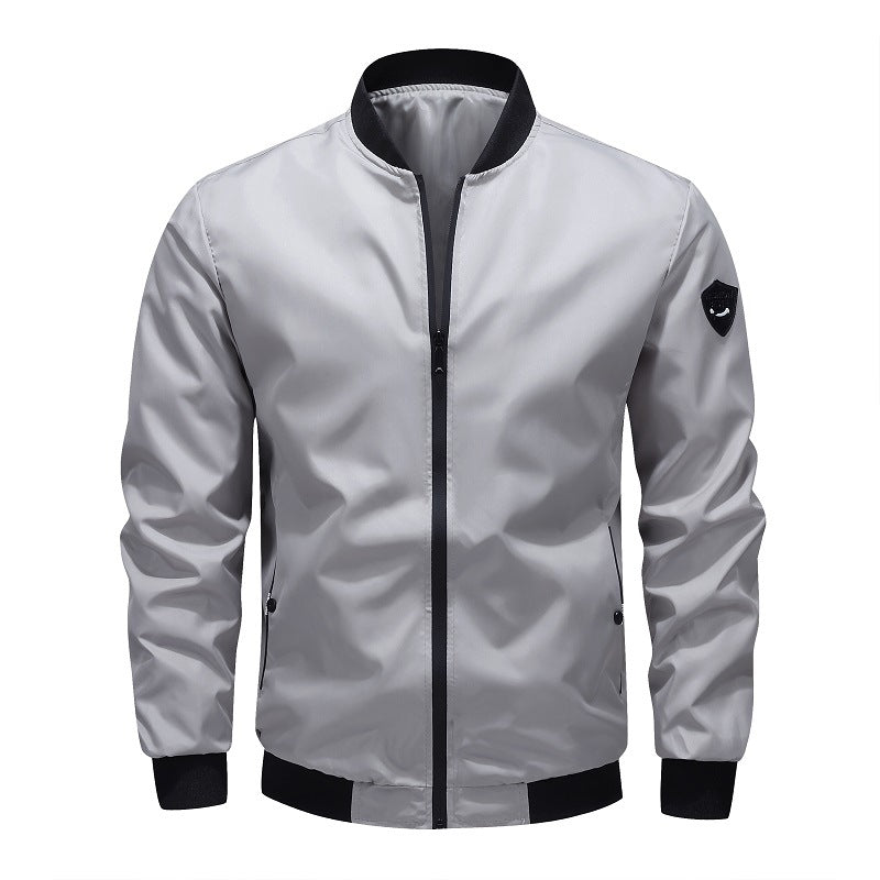 New cross-border foreign trade casual jacket men's Amazon factory direct spring and autumn casual solid color men's jacket men