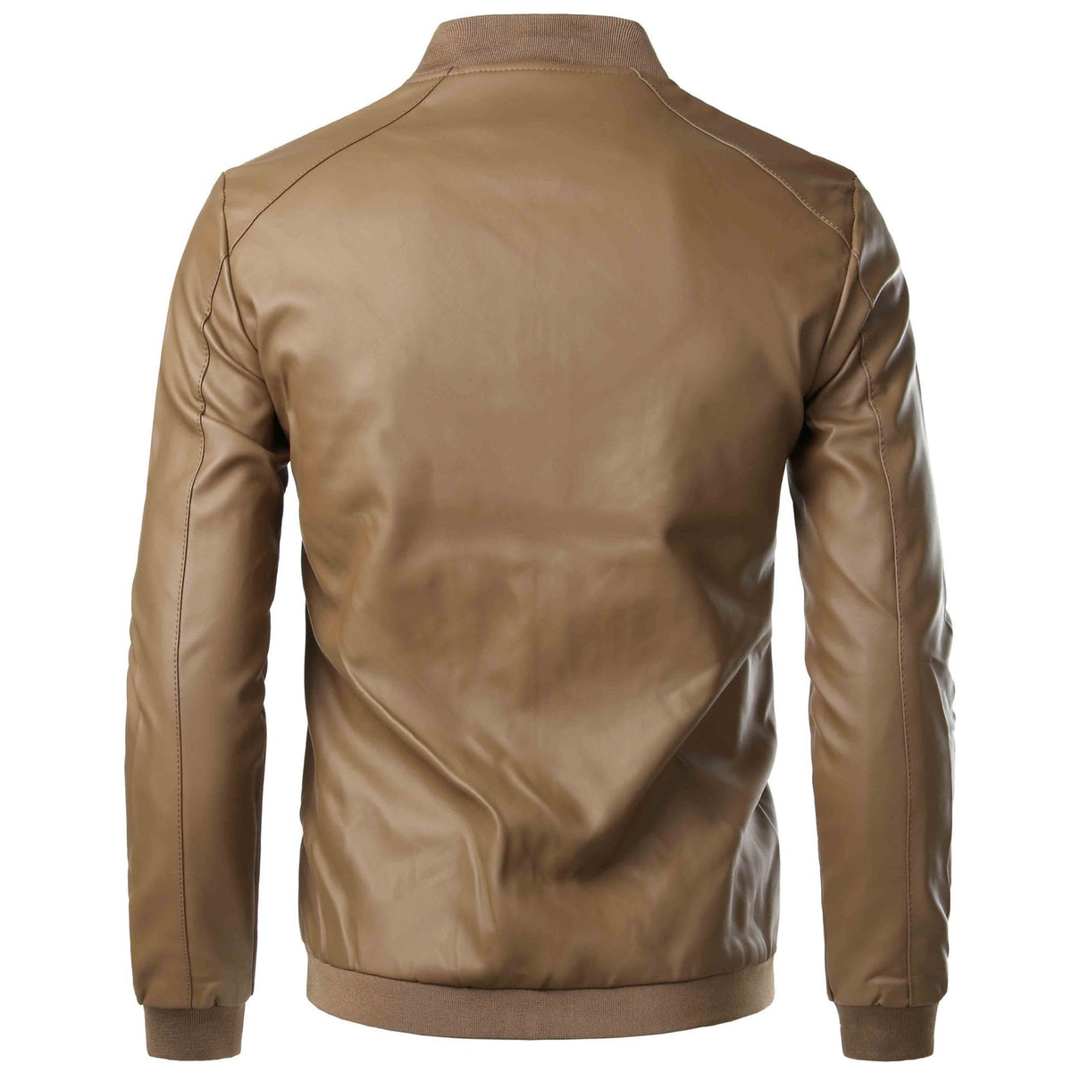 Men's Leather Jacket 2026 Foreign Trade Men's Clothing Large Size Leather Coat Winter Men's Pu Leather Jacket Baseball Collar Leather Jacket Coat