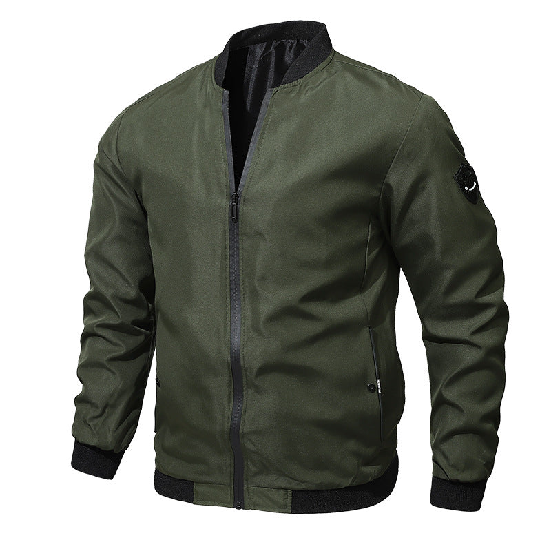 New cross-border foreign trade casual jacket men's Amazon factory direct spring and autumn casual solid color men's jacket men