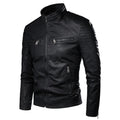 2026 Foreign Trade Amazon Autumn and Winter Men's Hot Selling Leather Jacket Jacket Stand Collar Young and Middle-Aged Stand Collar Leather Jacket Jacket for Men