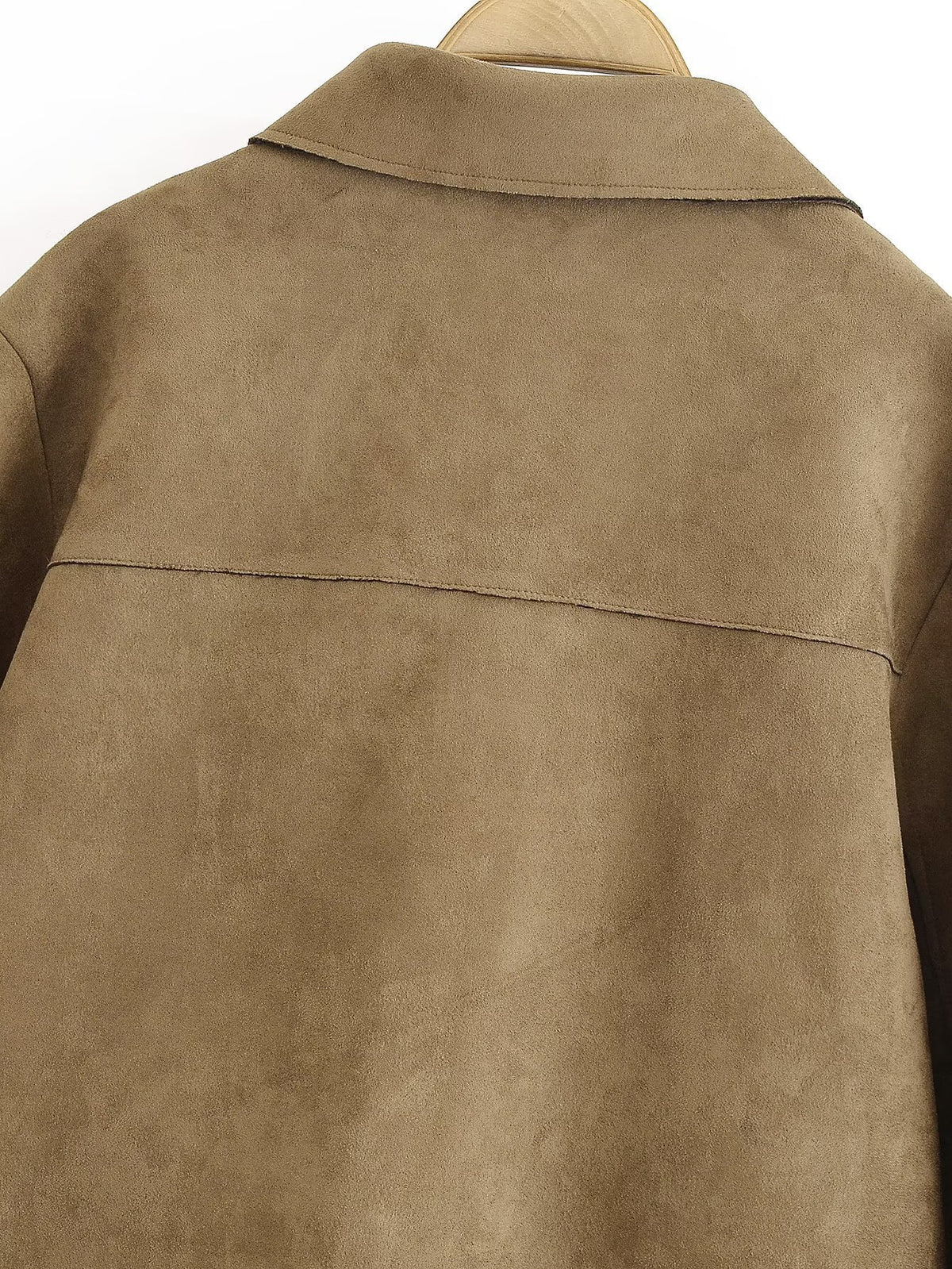 2025 New Autum Women's Clothing European and American Style Fashionable Simple Suede Jacket Jacket 4968224